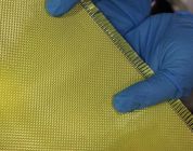 Tessuti a prova di proiettile gialli 1000d 200GSM di Aramid dei materiali compositi della fibra del carbonio