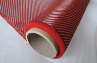 Tessuto rosso della fibra di Aramid del tessuto di saia dei materiali compositi 2X2 della fibra del carbonio di Du Pont
