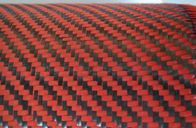 Tessuto rosso della fibra di Aramid del tessuto di saia dei materiali compositi 2X2 della fibra del carbonio di Du Pont